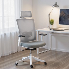 HOMCOM Scaun de Birou Ergonomic și Respirabil cu Suport Lombar Dinamic 4D, 64.5x62.5x112-122 cm, Multicolor | Aosom Romania