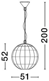 Lustra boho style design natural Bola