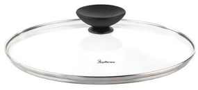 Tigaie adanca cu capac Luigi Ferrero Prima FR-2634L, 26x7.5 cm, 3.4 L, Acoperire antiaderenta cu efect de marmura, Capac sticla, Inductie, Albastru inchis