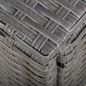 Outsunny Set de Mobilier de Gradina cu 10 Piese in Ratan, cu Perne pentru Scaun si Spatar, Cadru Metalic Anticoroziv, Gri Inchis | Aosom Romania