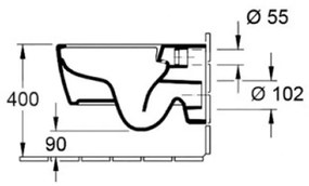 Vas wc suspendat direct flush, cu capac quick release, soft close, Avento, alb, Villeroy  Boch