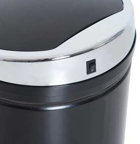 HOMCOM Coș de gunoi automat de 50L cu senzor infraroșu, din oțel și plastic, 30.5x30.5x81.5cm | Aosom Romania