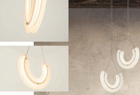 Lustra, Pendul LED, Modern, Aluminiu, Auriu, Deco
