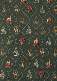 Lenjerie de pat din bumbac HERITAGE verde inchis Dimensiune lenjerie de pat: 70 x 80 cm | 140 x 200 cm