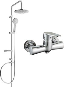 Mexen Kama Carl set de duș montat pe perete cu pară de duș și baterie de duș, crom - 72540240-00