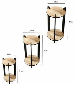 Suport pentru flori Flower Desk Round - Oak