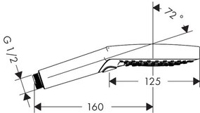 Para de dus, Hansgrohe Raindance Select S 120, 3 tipuri de jet, negru mat, 26530670