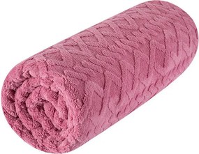 decoDoma Cearşaf elastic cu blăniţă INVERNO, culoare mure 90 x 200 cm