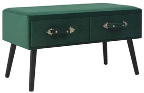 Bancheta cu sertare, verde, 80 cm, catifea Verde