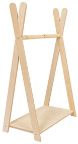 Cuier pentru copii în culoare naturală cu aspect de lemn de pin 98x97 cm Montessori – Meowbaby