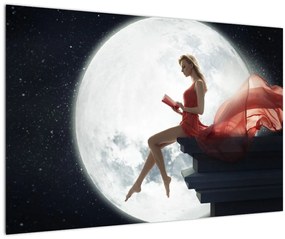 Tablou - Femeia sub clar de lună (90x60 cm)