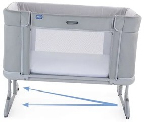 Pătuț pentru bebeluși Chicco 3v1 NEXT2ME FOREVER gri închis