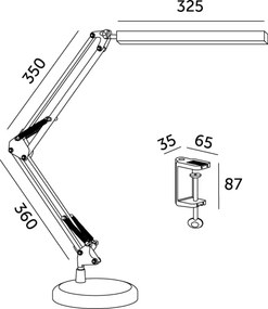 Brilagi - Lampă de birou LED reglabilă 2 în 1 USB VARIO LED/14W/5V 3000-6000K neagră