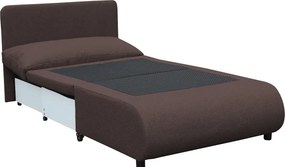 Fotoliu extensibil cu spaţiu de depozitare, maro, FLIK