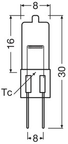 Set 10 becuri pentru cuptor HALOSTAR G4 20W 12V 2700K - Osram