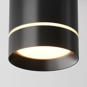 Pendul LED iluminat design tehnic Orlo D-7,9cm negru