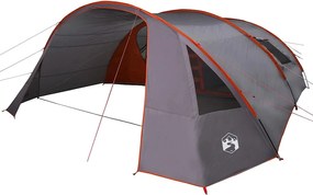 vidaXL Cort Tunel 6-Persoane Gri și Portocalie 700 x 590 x 215 cm