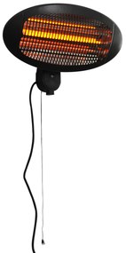 Outsunny Lampa cu Sistem de Incalzire lampa de Perete lumina pentru Extern 2000W in Aluminiu Negru | Aosom Romania