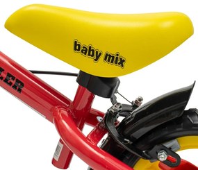 Bicicletă de echilibru Baby Mix pentru copii cufrână Traveller , roșu