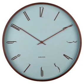 Karlsson 6014BL design ceas de perete albastru, diametru 40 cm