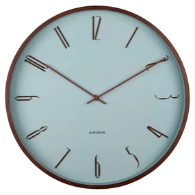 Karlsson 6014BL design ceas de perete albastru, diametru 40 cm