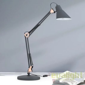 Lampa de birou cu brat articulat Bachelor LA 4-1188 schwarz-cu OR
