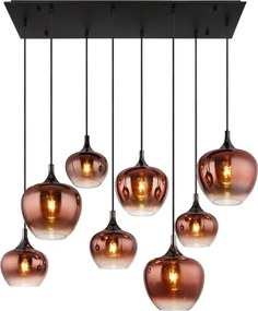 Globo 15548-8HG - Candelabru suspendat pe cablu MAXY 8xE27/40W/230V, cu finisaj cupru