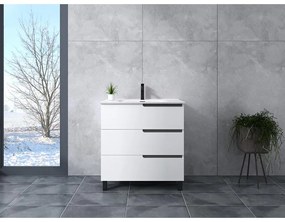 Torino White Dulap de baie cu lavoar 90cm