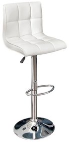 Set 2 scaune bar pivotante, tapiterie piele sintetica Modena alb A-36919 VC
