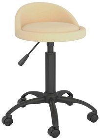 3086283 vidaXL Scaune de masă pivotante, 4 buc., crem, catifea