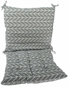 Pernă de scaun și spătar gri, 40 x 40