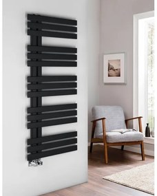 Sapho - Radiator de baie SILVANA, 561 W / 230 V, 50 x 123 cm, negru mat