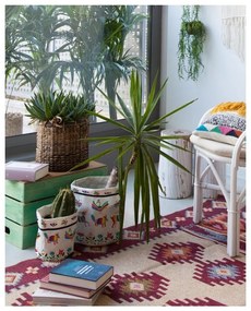 Set 2 huse textile pentru ghivece Madre Selva Animals Otomi