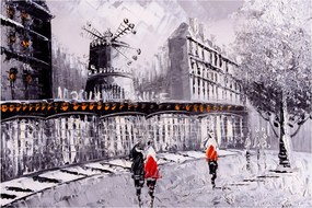 Tablou - Pictură în ulei a orașului II. (90x60 cm)