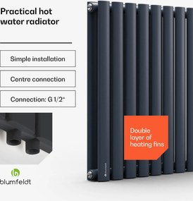 Blumfeldt Tallheo, 100 x 60, radiator, radiator tubular, 1445 W, apă caldă, 1/2