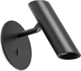 Aplica LED de perete moderna LEO neagra