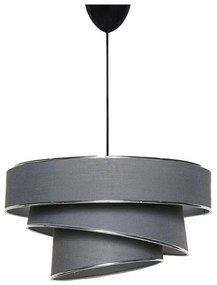 Lustră gri antracit/argintie cu abajur textil ø 40 cm Couper – Opviq lights