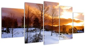 Tablou de peisaj de iarnă (150x70cm)