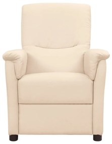 338915 vidaXL Fotoliu de masaj, crem, material textil