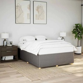 vidaXL Cadru de pat fără saltea, gri taupe, 140x200 cm, textil