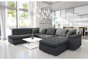 Colțar în formă de U Talina cu funcție de dormit (D) (piele ecologică Soft 020 + Majorka 03). 1058581