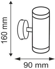 Corp de iluminat perete exterior OLIMP 1 2xGU10/35W