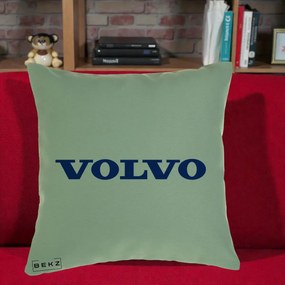 Perna Personalizata cu emblema Volvo, 40x40 cm, Verde, Husa Detasabila, Perna Inclusa, BEKZ®