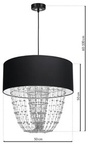 Lustră pe cablu ALMERIA 1xE27/60W/230V