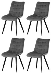 Set de scaune de sufragerie CT-384 GREY4, 4 buc