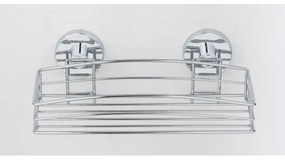 WENKO 20883100 - Poliță rotundă VACUUM-LOC din oțel, 26 x 15,3 cm, crom lucios