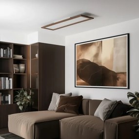 Plafonieră LED Brilagi SLIMFRAME WOOD LED/58W/230V 124x34 cm maro închis