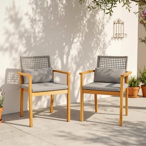 Outsunny scaune set exterior casă de vară bănci confortabile pereche relaxare | Aosom Romania