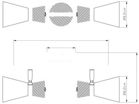 Globo 54807-2 - Spot AERON 2xE14/25W/230V
