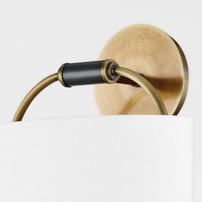 Aplica de perete LUX, Textil, Alb, Pete
